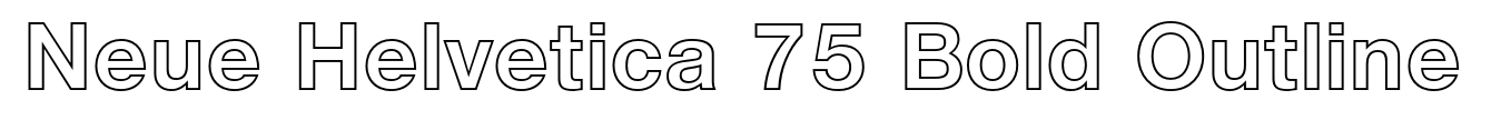 Neue Helvetica 75 Bold Outline